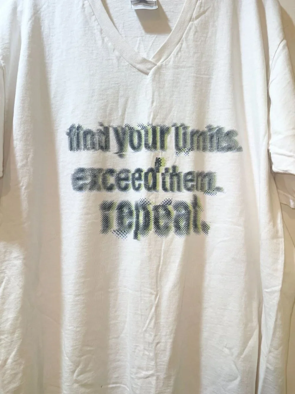 Vintage 90s Nike Just Do It V-Neck T-Shirt USA Large Double Sided Graphic 1990s